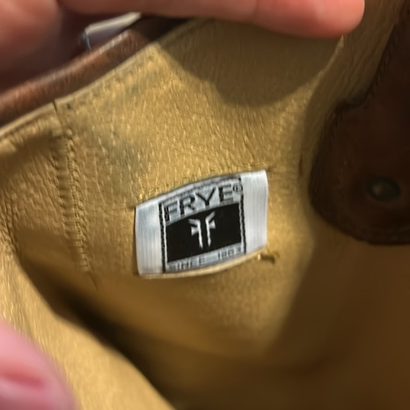 Frye Jackie Women's 6.5 B Tall Riding Boots Brown Brass Frye Button 76575 - Picture 10 of 12